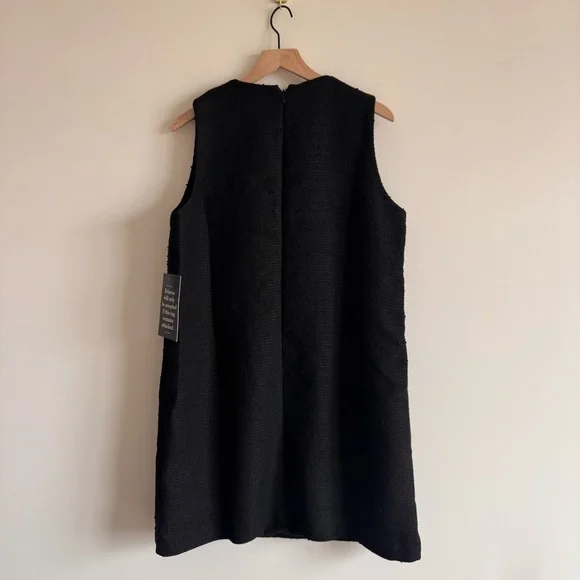 Tuckernuck | Black Tweed Sleeveless Jackie Shift Dress New w/ Tags ~ XL - Picture 14 of 15